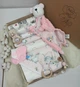 Набор для новорожденного: полотенце, плед и игрушки a.l.babybox Зайка с мамой Розовый - изображение 1