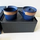 Дорожній чайний набір китайський Gongfu Tea Set Синій для чайної церемонії на 9 предметів, портативний - зображення 2