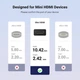 Переходник Ugreen Mini HDMI to HDMI 2.0 4K 60 Hz 0.5 м Black (HD168) - изображение 2