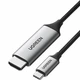 Кабель перехідник UGREEN MM142 USB Type-C для HDMI 4K Ultra HD (4K@60Hz; 1080P@144Hz) Aluminium Black 1m (25155) - зображення 1