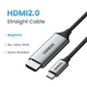 Кабель перехідник UGREEN MM142 USB Type-C для HDMI 4K Ultra HD (4K@60Hz; 1080P@144Hz) Aluminium Black 1m (25155) - зображення 2