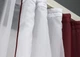 Кухонный комплект VR-Textil № 038к шторки и тюль Красный с белым 280х170 см (52-0879) - изображение 4