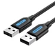 Кабель Vention USB to USB 2.0 2A 1M Black PVC (COJBF) - зображення 1