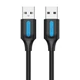 Кабель Vention USB to USB 2.0 2A 1M Black PVC (COJBF) - зображення 2