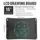 Графічний LCD планшет для малювання Writing Tablet 15 дюймів, Чорний (HbP050952) - зображення 6