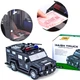 Дитяча машина сейф скарбничка CASH TRUCK поліція з кодовим замком та купюроприймачем для паперових грошей та монет. Чорна машинка вантажівка - зображення 3
