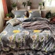 Постельное белье хлопковое Одуванчик Евро Простынь на резинке 180x200х20 Бязь Серое 50 х 70 - изображение 1