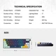Игровая механическая клавиатура Fantech ATOM63 MK874V2 Red Switch USB/Type-C проводная Navy Blue - изображение 8