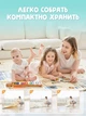 Дитячий розвиваючий двосторонній термо килимок Grant Автобуси та жирафи 150*180 см - зображення 6