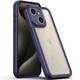 Прозорий силіконовий чохол з кольоровою на окантовкою на Apple iPhone 14 (6.1") (Purple) Epik (191356) - зображення 1