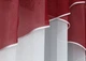 Кухонный тюль арка с ламбрекеном VR-Textil № 025к белый с красным 280х170 см (52-0863) - изображение 4