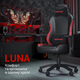 Кресло игровое Anda Seat Luna Color Size L Black/Red PVC (AD18-48-BR-PV) - изображение 8