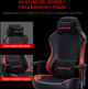Кресло игровое Anda Seat Luna Color Size L Black/Red PVC (AD18-48-BR-PV) - изображение 14