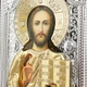 Ікона "Богородиця і Господь" в оксамиті синя - зображення 3