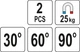 Магнітні кутки для зварювання YATO 84 x 45 x 25 x 54 мм набір 2 шт YT-08722 (5906083056529) - зображення 4