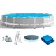 Басейн каркасний Intex 26732 NP Prism Frame Pool 549x122 см насос 220V 5 687 л/ч объем воды 24311л лестница тент подстилка - изображение 7