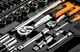 Набір інструментів та торцевих головок 1/4", 1/2" CrV 77 елементів Neo Tools 08-915 - изображение 6