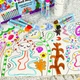 Художественный набор для рисования Tookyland точечная живопись для малышей 10 цветов с рулонной раскраской - изображение 6