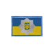 Шеврон патч на липучці Кокарда поліція, на жовто-блакитному фоні, 5*8см. - зображення 1