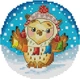 Набор для вышивания крестом со схемой на канве 16х16 Сова Joy Sunday KB089 - изображение 1