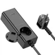 Мережевий фільтр Hoco NS4 1x220V+1хUSB+2хType-C 65W 3A PD/QC 4000W 1.5М електричний подовжувач швидка зарядка для пристроїв Android Iphone Чорний - изображение 3