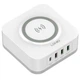 Бездротове зарядне пристрій Ldnio AW004 3хUSB/Type-C QC PD 32W Wireless 15W для смартфонів/навушників Білий - зображення 1
