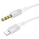 Кабель BOROFONE BL19 AUX Jack 3.5 to Lightning (1M) для iOS пристроїв iPhone iPad iPod Білий - зображення 1