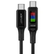 Кабель синхронізації та заряджання ACEFAST C7-03 Type-C to Type-C 5A, 100W, 1.2m, nylon, zinc connectors, LED, Black - зображення 1