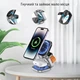 Беспроводная магнитная зарядная 3в1 док-станция 15 Вт для iPhone / iWatch / AirPods, серебристый (86749964) - изображение 3