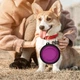 Складна дорожня миска для собак та котів Pet Bowl партитивна силіконова миска з карабіном для води та корму 350 мл, фіолетовий (86708167) - зображення 3