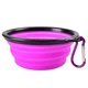 Складна дорожня миска для собак та котів Pet Bowl партитивна силіконова миска з карабіном для води та корму 350 мл, фіолетовий (86708167) - зображення 7
