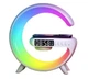 Светильник будильник с Bluetooth-динамиком и зарядное устройство ART 2663 RGB белый - изображение 1