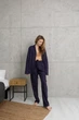 Піжама жіноча Handy Wear Linen Strip льон синя M - зображення 1