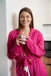 Пижама женская Handy Wear Linen Strip лен розовая S - изображение 4