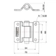 Бортова петля Kartt 60/75 мм (TKBH4002) 11002918 - изображение 2