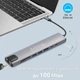 Мультифункциональный USB Type-C хаб Addap MH-04, 8 в 1: HDMI/HDTV + PD + USB C + SD + TF + RJ45 - изображение 7
