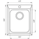 Мойка для кухни GLOBUS LUX гранитная LAMA 410x500мм прямоугольная врезная без сифона бежевая 000008375 - изображение 5