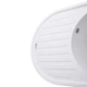 Мойка для кухни GLOBUS LUX гранитная OHARA 770x500мм овальная врезная без сифона белая 000022440 - изображение 3
