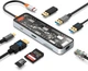 Док-станция TOTU 8-в-1 типа C с портом 4K HDMI, Ethernet, 100 Вт PD USB-C Power Delivery, 2хUSB 3.0, 1хUSB 2.0, SD/TF, для MacBook и других ноутбуков - изображение 1