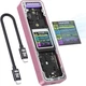Чехол DOCKCASE Explorer Edition M2 SSD 10s Power Protection, SSD Detection Health Detection, Dual USB-C 3.2 Gen 2 Ports (10Gbps) поддерживает NVMe SSD до 4 ТБ - розовый - изображение 1