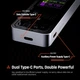 Чехол DOCKCASE Explorer Edition M2 SSD 10s Power Protection, SSD Detection Health Detection, Dual USB-C 3.2 Gen 2 Ports (10Gbps) поддерживает NVMe SSD до 4 ТБ - серебристый - изображение 5