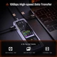 Чехол DOCKCASE Explorer Edition M2 SSD 10s Power Protection, SSD Detection Health Detection, Dual USB-C 3.2 Gen 2 Ports (10Gbps) поддерживает NVMe SSD до 4 ТБ - серебристый - изображение 6