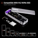 Чехол DOCKCASE Explorer Edition M2 SSD 10s Power Protection, SSD Detection Health Detection, Dual USB-C 3.2 Gen 2 Ports (10Gbps) поддерживает NVMe SSD до 4 ТБ - серебристый - изображение 7