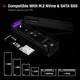 Чехол DOCKCASE Explorer Edition M2 SSD 10s Power Protection, SSD Detection Health Detection, Dual USB-C 3.2 Gen 2 Ports (10Gbps) поддерживает NVMe SSD до 4 ТБ - черный - изображение 7