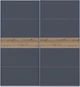 Шкаф купе Doros G-Caiser Белый/Графит вставка Дуб Эвок 2 ДСП /5 частей 220х60х240 (44900282) - изображение 5