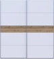 Шкаф купе Doros G-Caiser Белый/Белый вставка Дуб Эвок 2 ДСП /5 частей 220х60х240 (44900283) - изображение 5