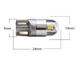 Светодиодная лампа&nbsp;Т10 W5W 2 SMD 3030 12V Белая (21490) - изображение 2