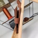 Кошелек кожаный на хлястике Компакт Крейзи Хорс матовый винтажный Коньяк - изображение 6
