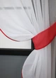 Штори кухонні VR-Textil №091к з ламбрекеном 260х170 см Білий з червоним (52-0945) - зображення 3