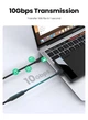 Кабель UGREEN US353 USB-C 3.1 Male to USB-C Female 100W 10Gbps Gen2 5A 4K@60Hz 1m Black (10387) - изображение 3